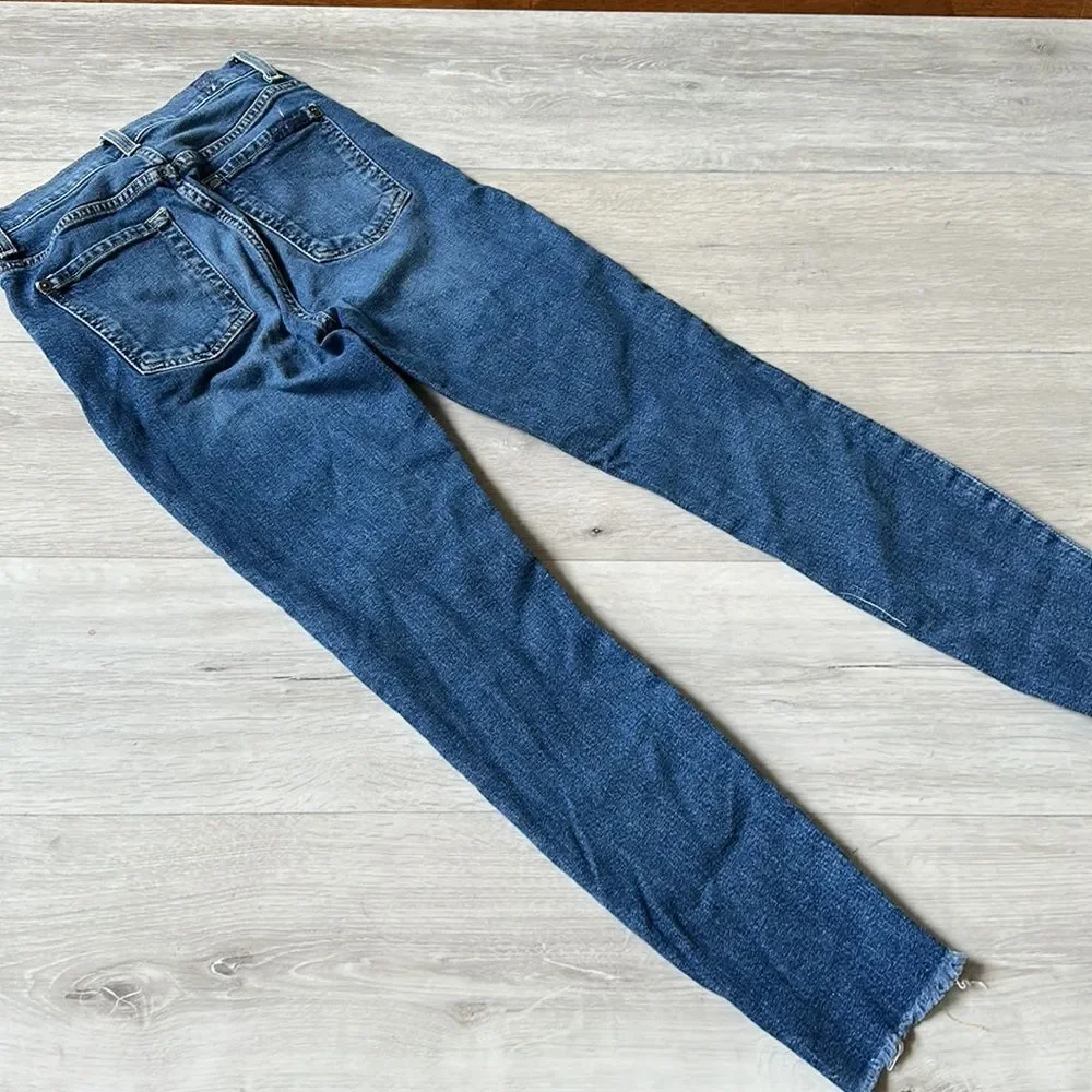 7 For All Mankind Ankle‎ Given Ever Skinny Jeans Blue Size 23